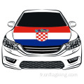 La coupe du monde drapeau de la république de croatie drapeau de capot de voiture 100*150 cm drapeau de capot de la république de croatie